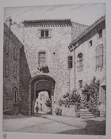 Grabado Strang - Porte des Ormeaux, Cordes