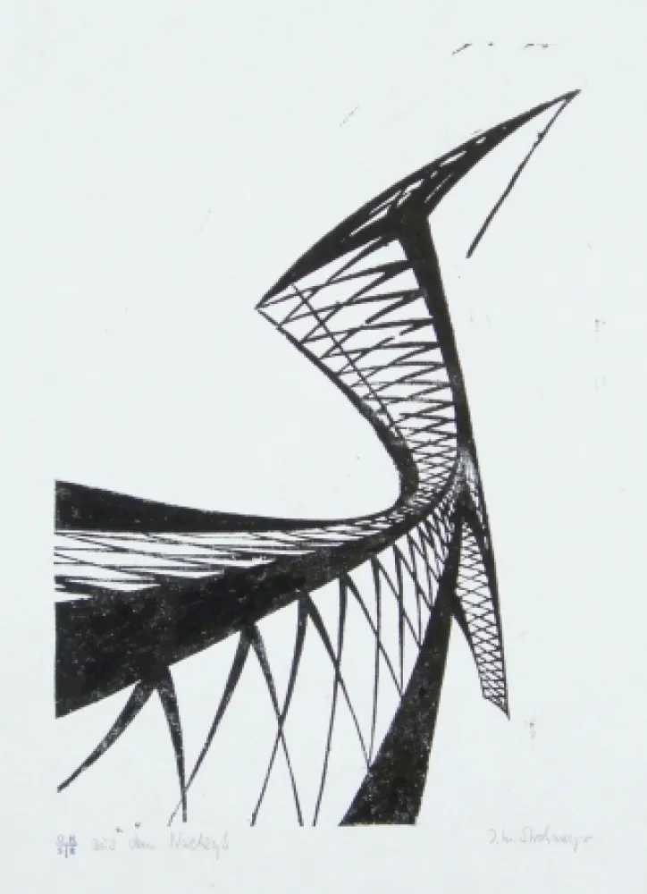 Linograbado Strohmeyer - Kran (Crane)