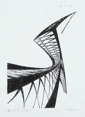 Linograbado Strohmeyer - Kran (Crane)