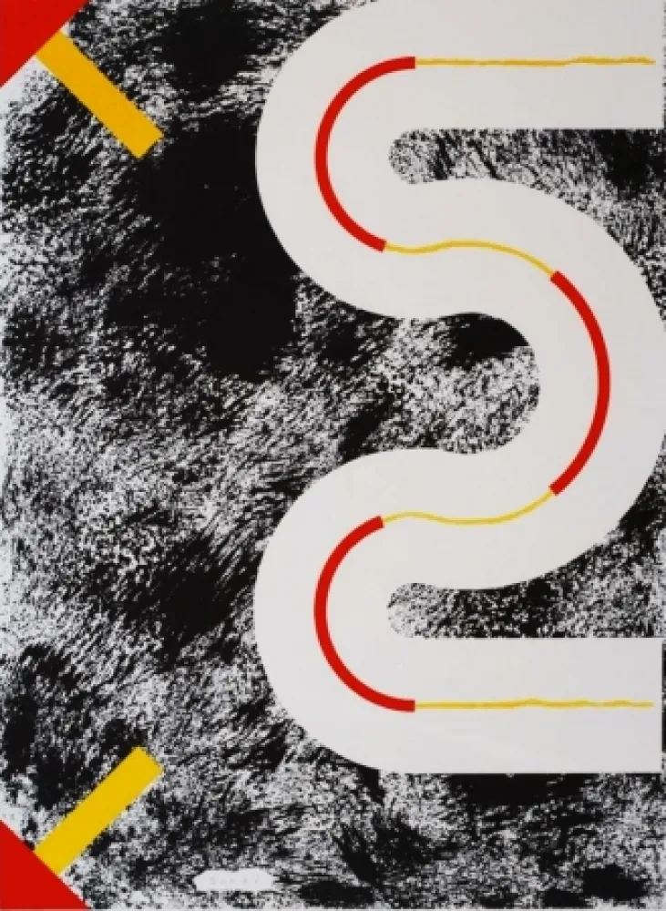 Litografía Sugai - Le cerf volant