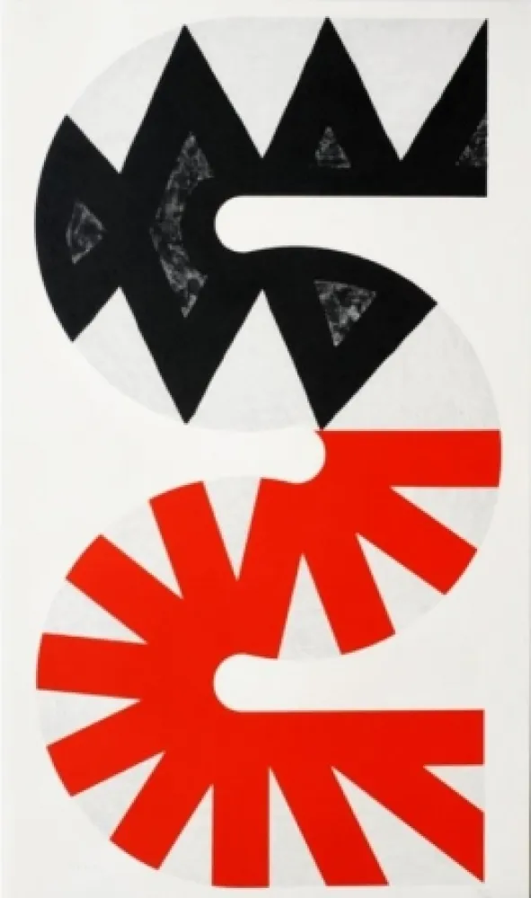 Litografía Sugai - Rouge et noir