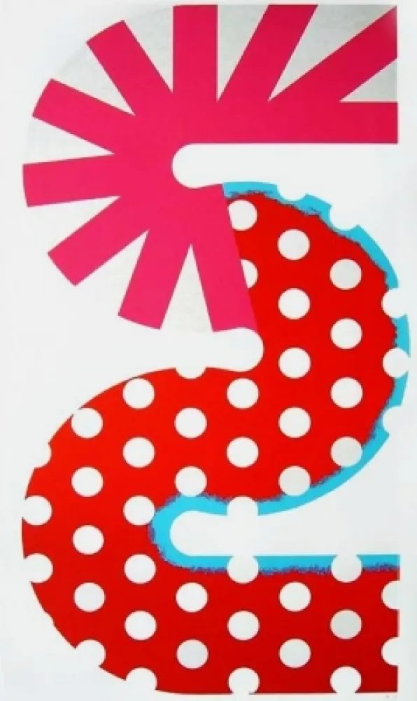 Litografía Sugai - Rouge et rose