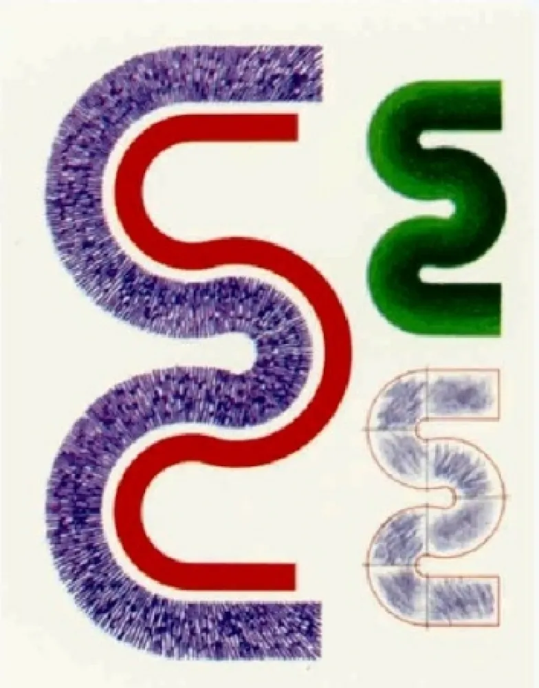 Litografía Sugai - S (Trois)