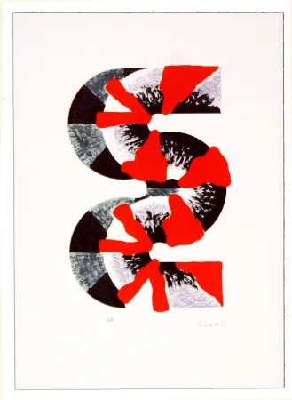 Litografía Sugai - Sans titre 