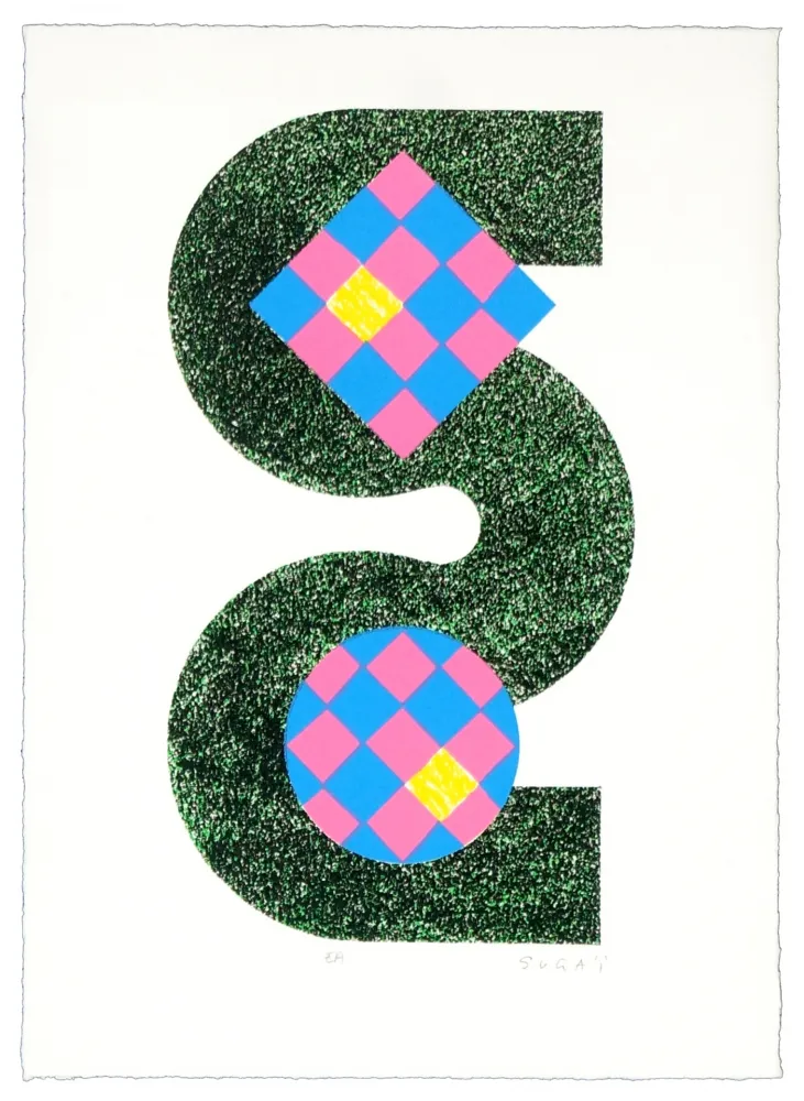 Litografía Sugai - Sans titre 