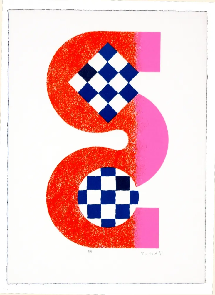 Litografía Sugai - Sans titre 
