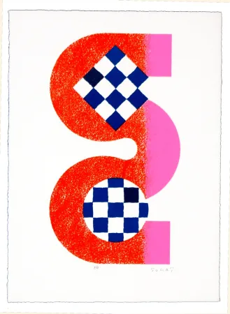 Litografía Sugai - Sans titre 