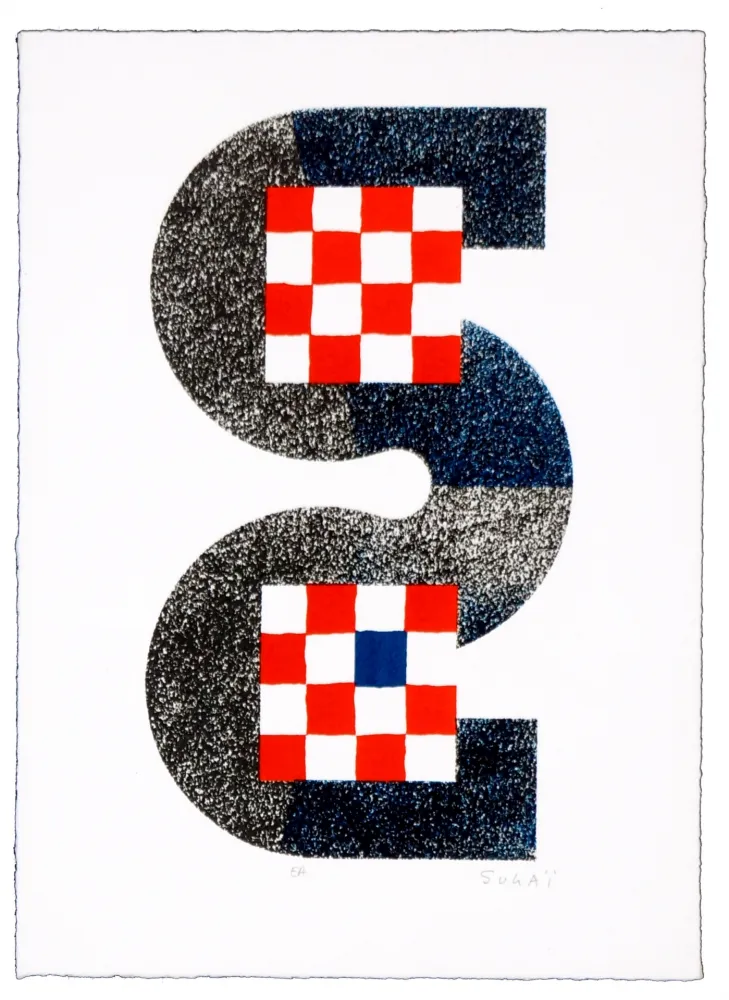 Litografía Sugai - Sans titre