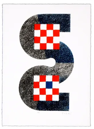 Litografía Sugai - Sans titre