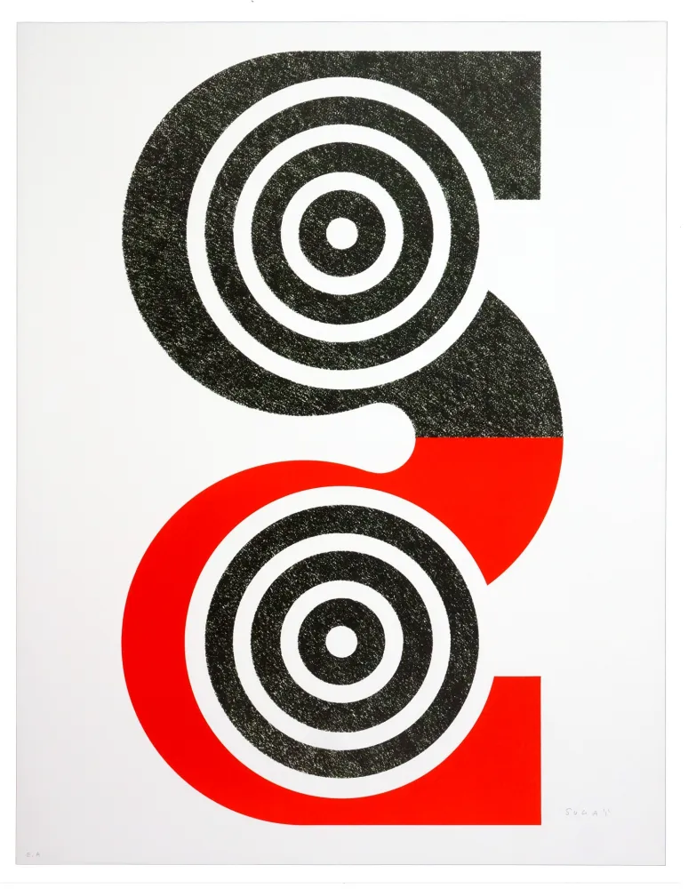 Litografía Sugai - Sans titre