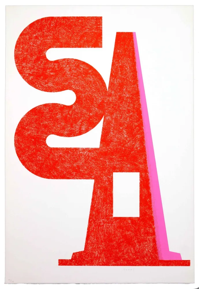 Litografía Sugai - Sans titre