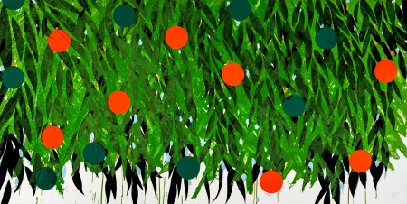 Serigrafía Sultan - Mimosa in Orange and Green