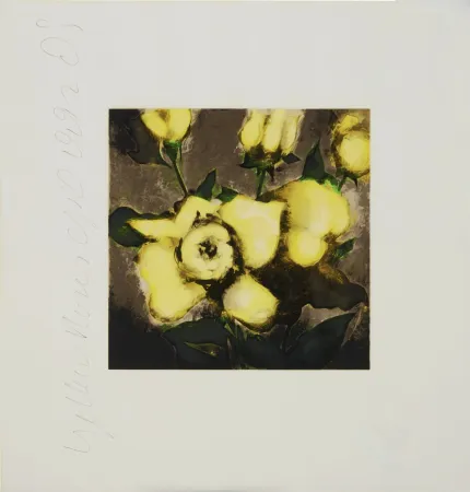 Serigrafía Sultan - Yellow Roses from Fruits and Flowers