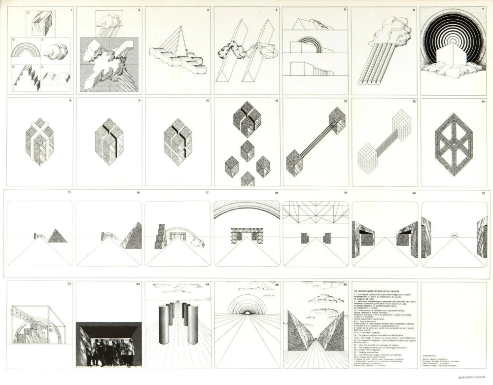 Litografía Superstudio - Viaggio nelle regioni della ragione