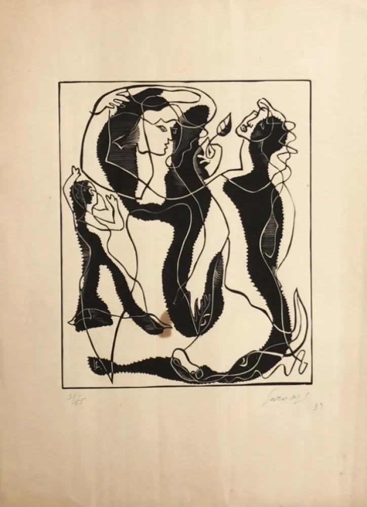 Grabado Survage - 3 femmes