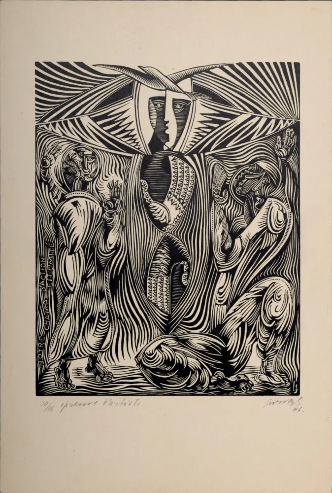 Heliograbado Survage - Composition surréaliste XLII, 1946