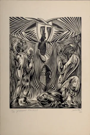 Heliograbado Survage - Composition surréaliste XLII, 1946