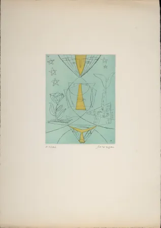 Aguafuerte Survage - Composition surréaliste XVI, c. 1930s