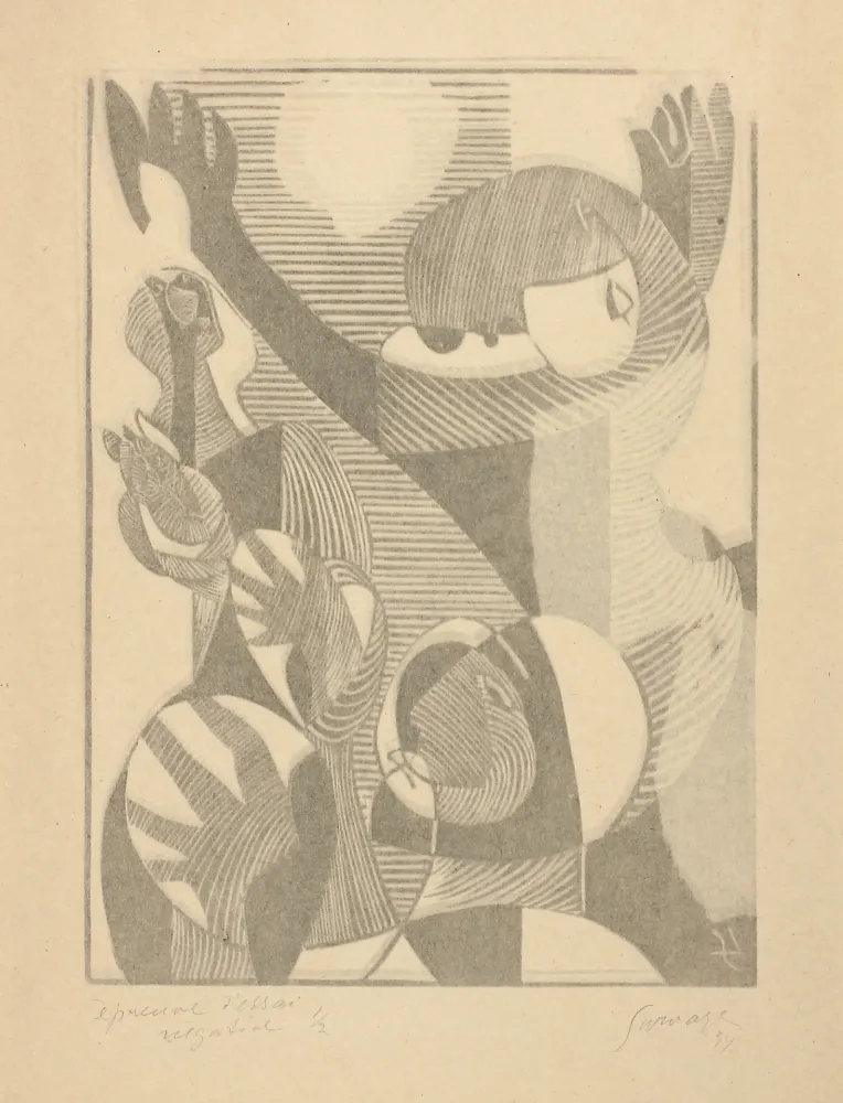 Monotipo Survage - épreuve d'essai négative