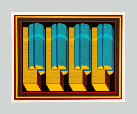 Serigrafía Sutej - Geometrico mobile (arancio)