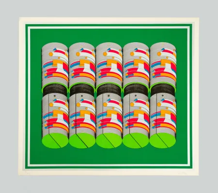 Serigrafía Sutej - Geometrico mobile (verde)