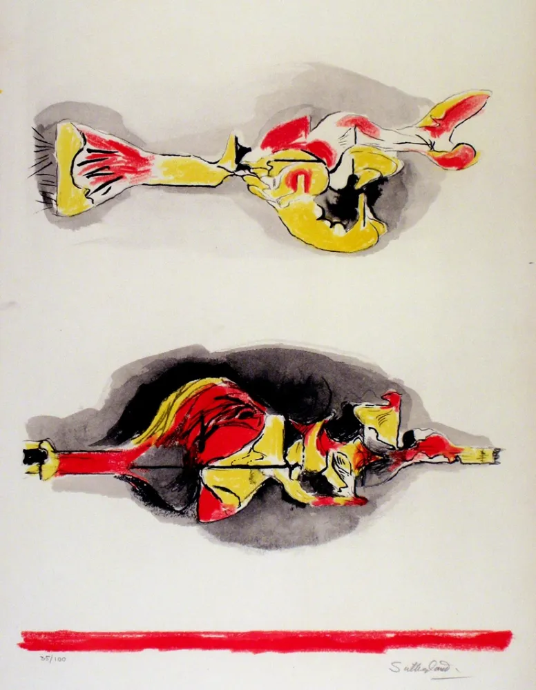 Litografía Sutherland - Formes volantes et flottantes