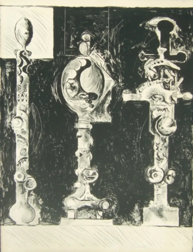 Litografía Sutherland - Three organic forms