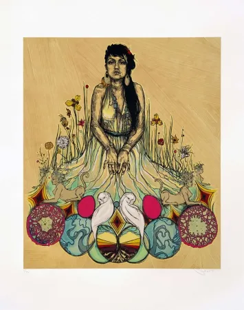 Serigrafía Swoon - Moni And The Sphynx