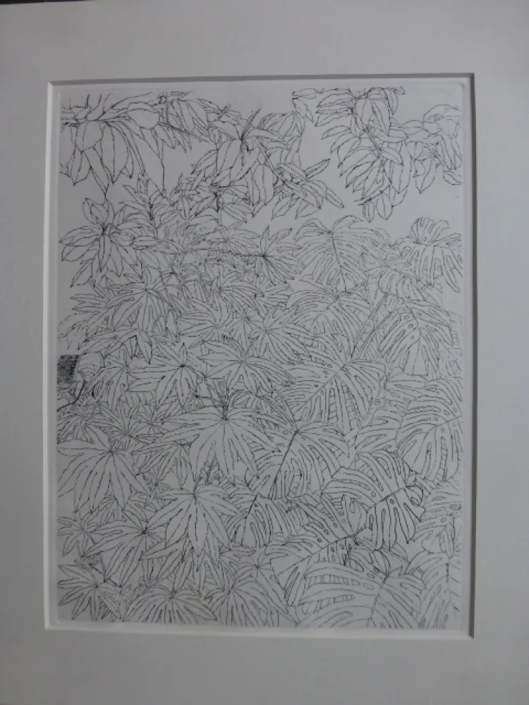 Aguafuerte Szafran - Feuillages ,1977