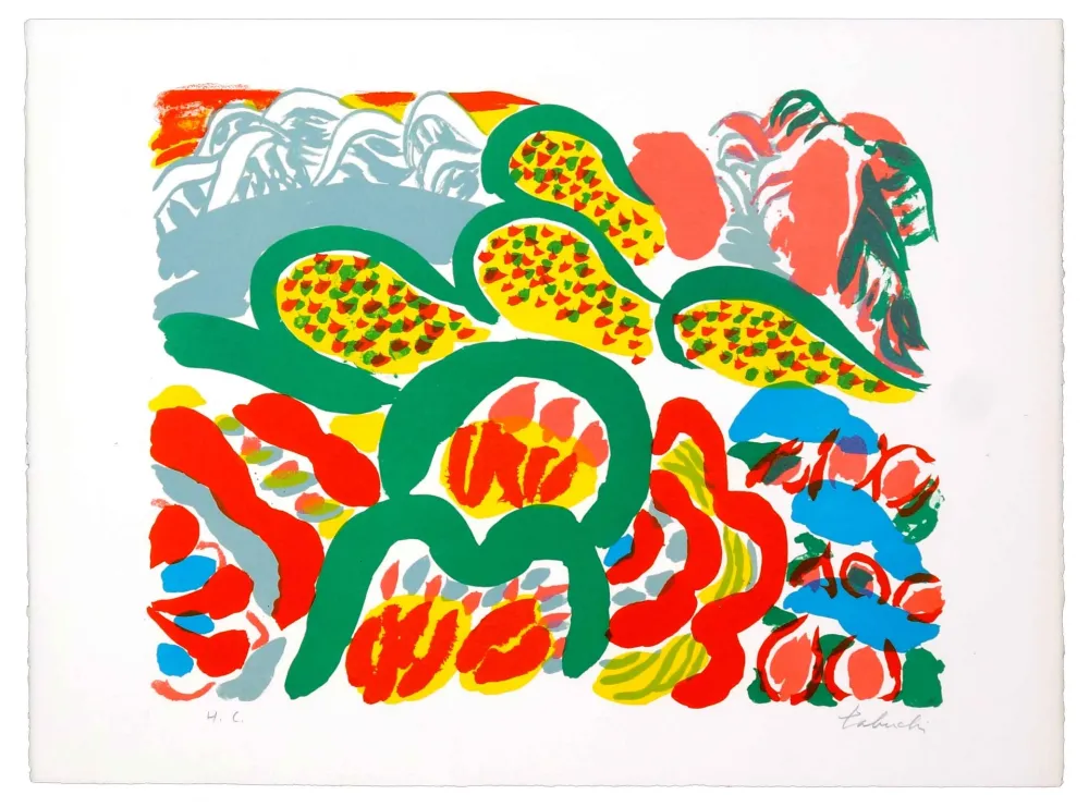 Litografía Tabuchi - Au Loin De La Mer