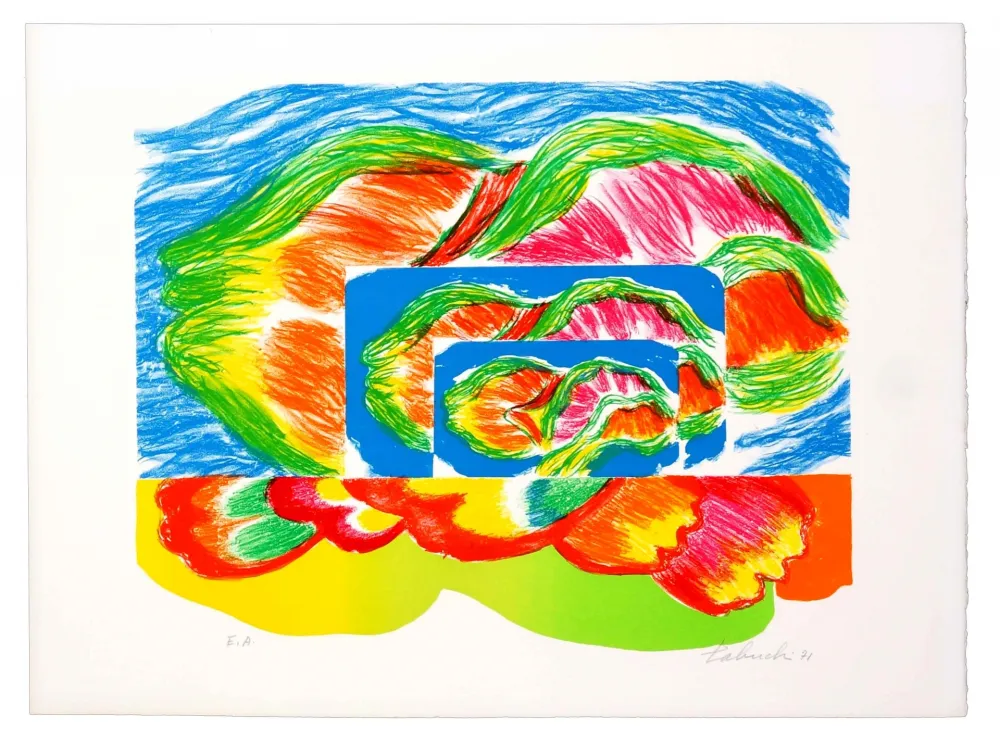 Litografía Tabuchi - Paysage II