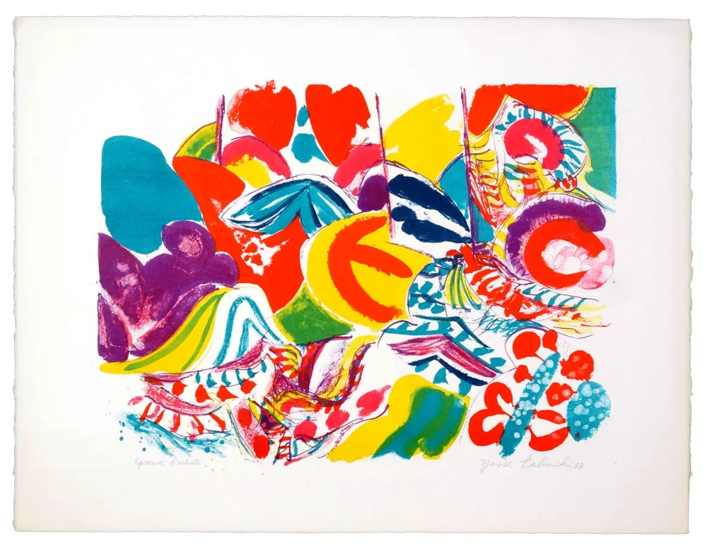 Litografía Tabuchi - Sans titre