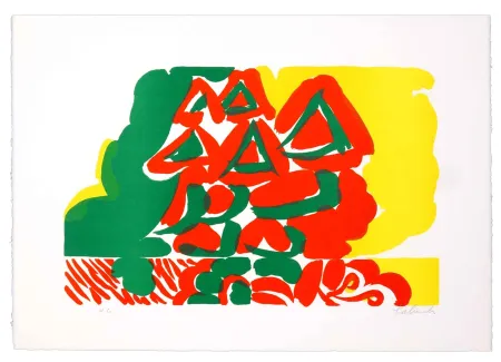 Litografía Tabuchi - Sans Titre