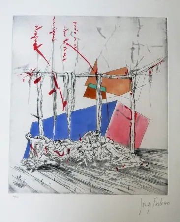 Aguafuerte Y Aguatinta Tacla - Amis et ennemis