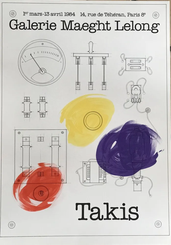 Litografía Takis - Affiche lithographique d'exposition