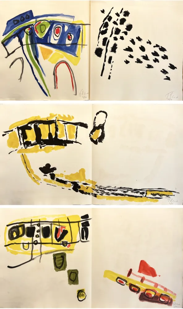 Libro Ilustrado Tal Coat - A. Du Bouchet : SUR LE PAS, avec suite signée par Tal-Coat (1959)