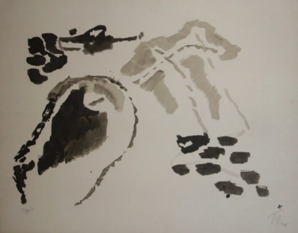 Litografía Tal Coat - Fonds rocheux II