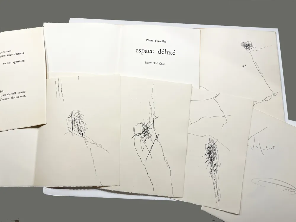 Libro Ilustrado Tal Coat - Pierre Torreilles : ESPACE DÉLUTÉ. 7 gravures originales de Pierre Tal Coat.
