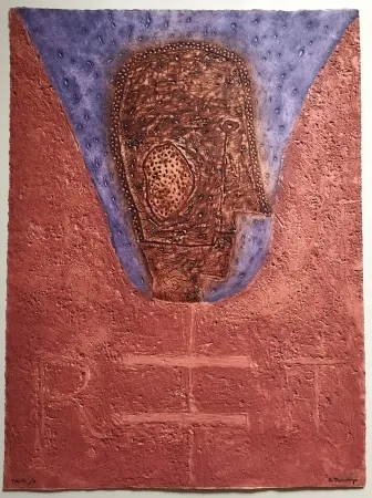 Carborundo Tamayo - Cabeza con iniciales