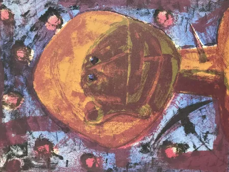 Litografía Tamayo - Cabeza Con Pajaros