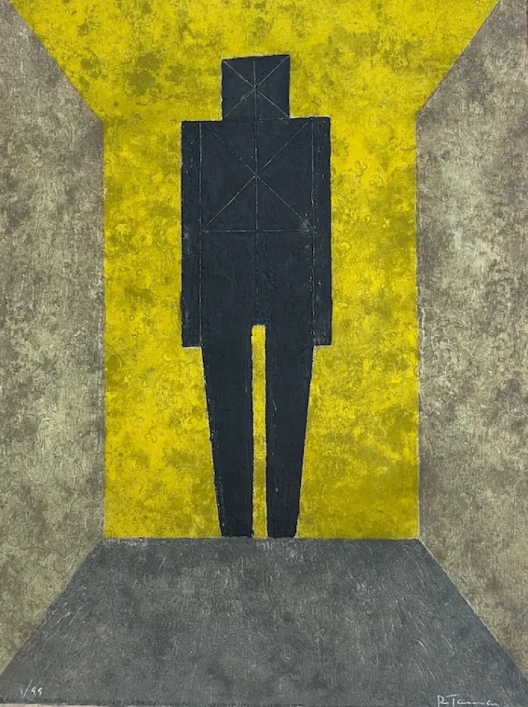 Aguafuerte Tamayo - Figura en negro