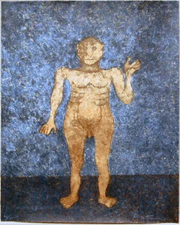 Serigrafía Tamayo - Hombre en ocre 