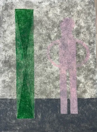 Aguafuerte Tamayo - Hombre en rosa