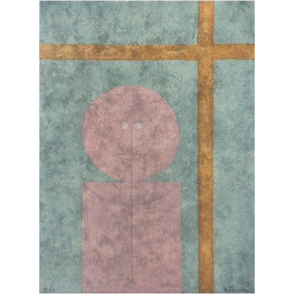 Aguafuerte Tamayo - Personaje en la ventana