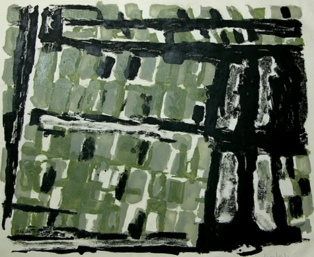 Litografía Tamburi - I tetti