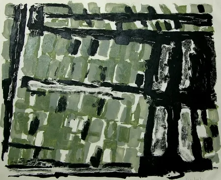 Litografía Tamburi - I tetti