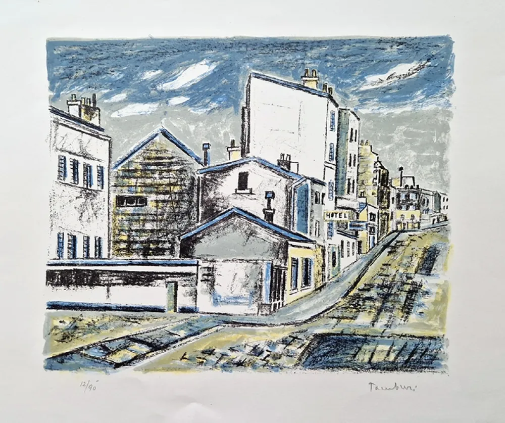 Litografía Tamburi - Strada Hotel