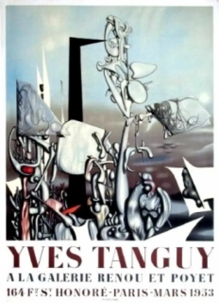 Cartel Tanguy - Exposition Galerie Renou et Poyet 