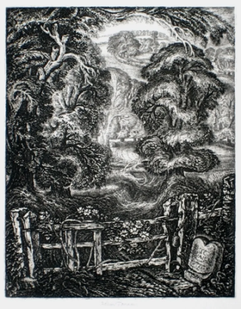 Grabado Tanner - The Old Road:  Elegy for the English Elm I