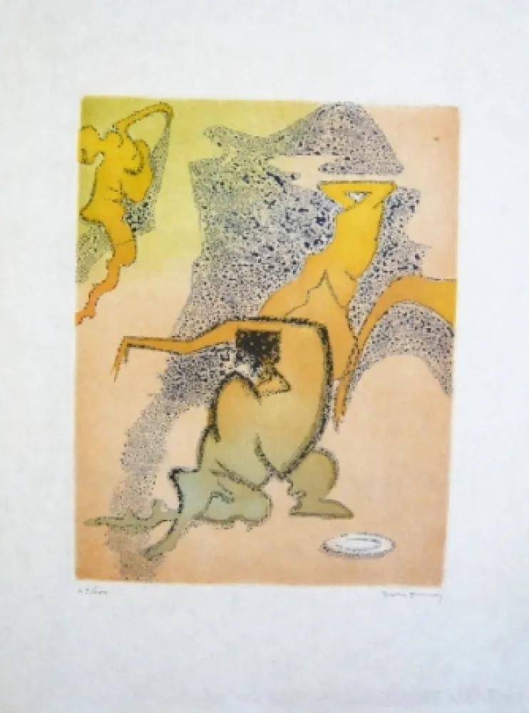 Aguafuerte Y Aguatinta Tanning - Composition 3